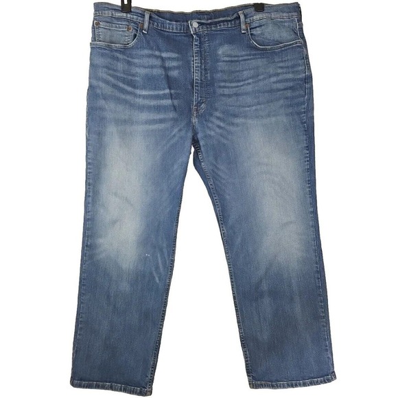 Levis 569 Blue Denim Jeans W48 L30 Lose Straight Leg Relaxed Fit Cotton - Picture 7 of 12